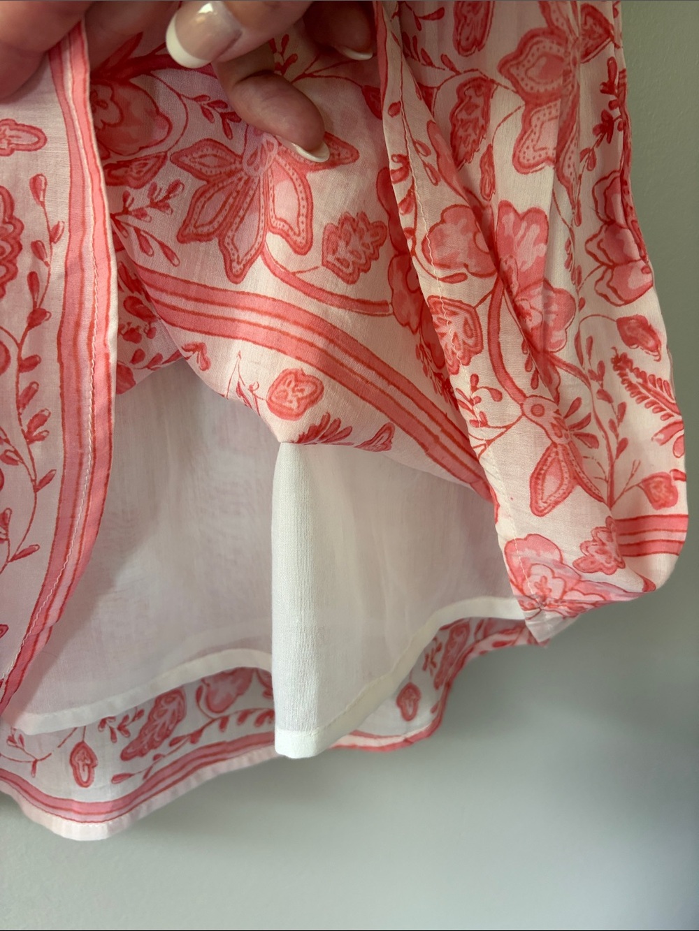 Bell by Alicia Bell Meadow/Lola Mini Dress Small Pink Silk Cotton Vacation Beach - Picture 7 of 9